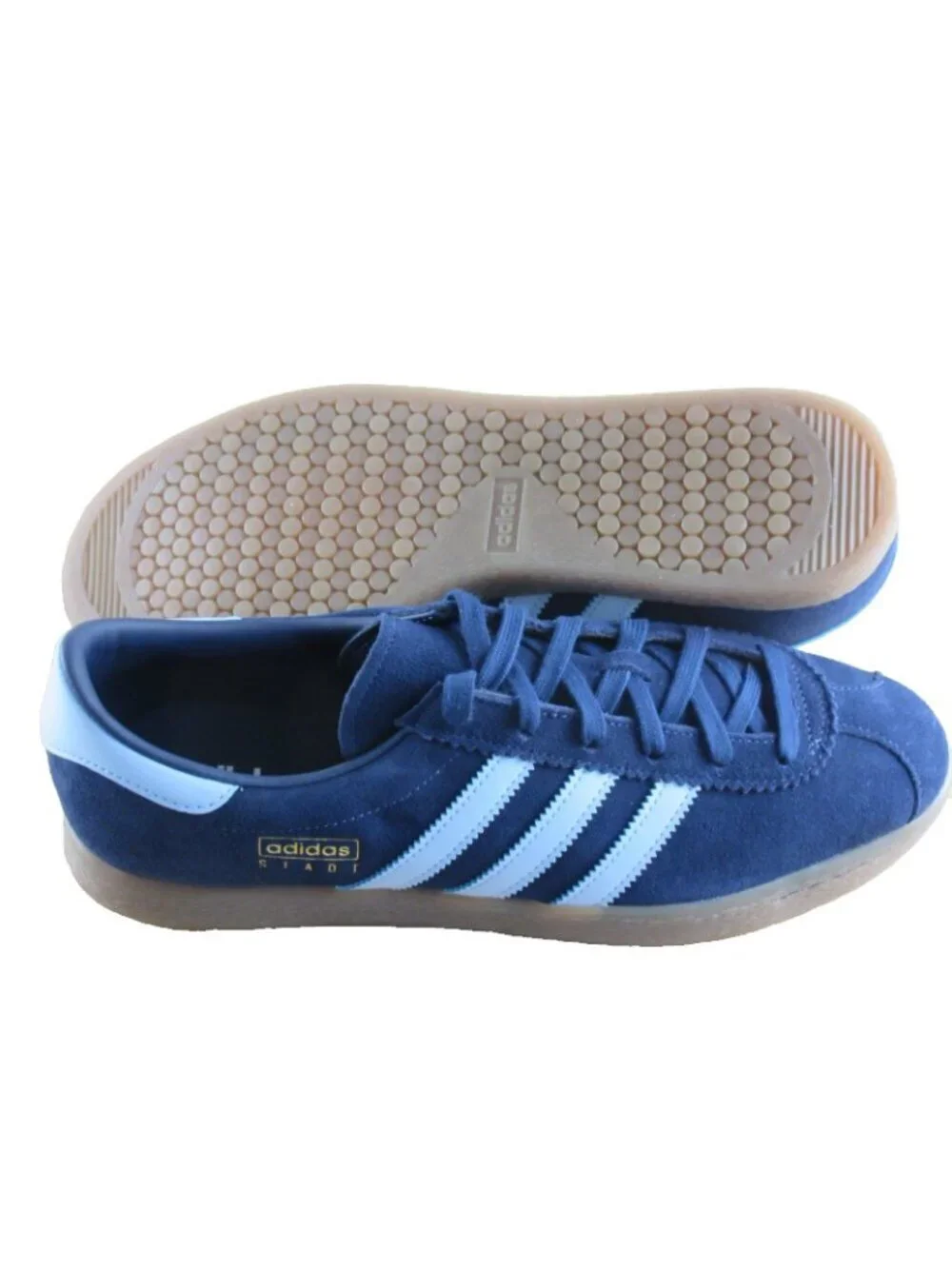 Adidas Originals Men's STADT Suede Indigo Navy Gum Sneakers Sizes NIB JQ9008